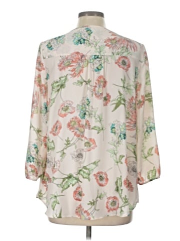 Kaari Blue 3/4 Sleeve Blouse (view 2)