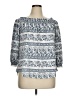 MELLODAY Blue 3/4 Sleeve Blouse Size XL - photo 1