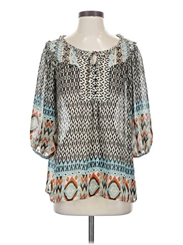 Mystree 3/4 Sleeve Blouse (view 1)