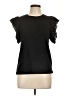 Zara 100% Cotton Black Short Sleeve Top Size L - photo 1