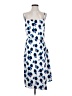 Topshop 100% Polyester Print Blue Casual Dress Size 2 - photo 1