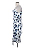 Topshop 100% Polyester Print Blue Casual Dress Size 2 - photo 5
