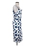 Topshop 100% Polyester Print Blue Casual Dress Size 2 - photo 4