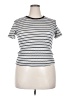 DAZY Silver Short Sleeve Top Size XL - photo 1