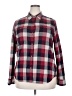 Chaps 100% Cotton Plaid Burgundy Long Sleeve Button-Down Shirt Size XXL - photo 1