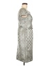 Mignon Metallic Silver Cocktail Dress Size 6 - photo 4