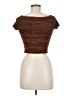 Say What? Brown Short Sleeve Top Size M - photo 2