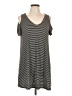 Aqua Stripes Black Casual Dress Size L - photo 1