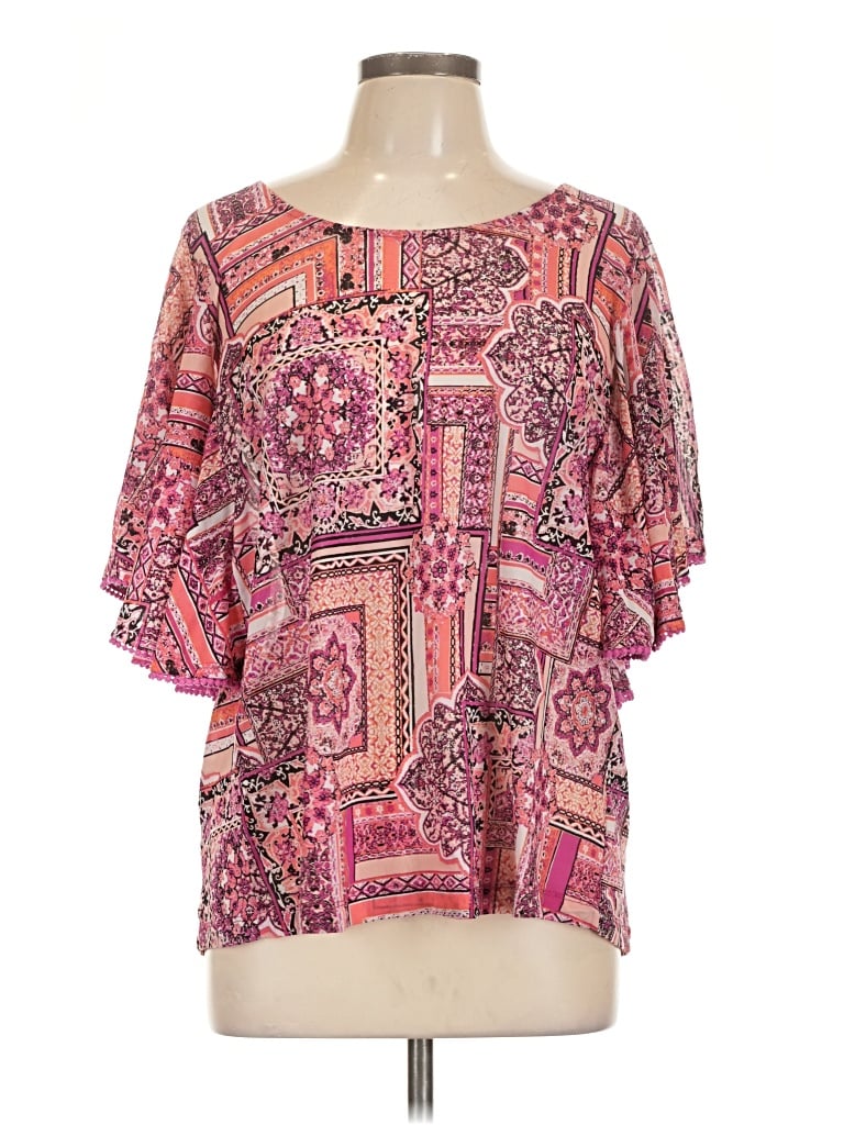 Pre-owned C Established 1946 3/4 Sleeve T-shirt In Pink