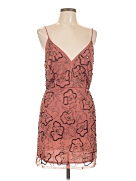 strapless open back dress Through The Fields Pink Multi Stripe Cotton Midi Dress