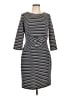 AGB Stripes Gray Casual Dress Size 12 - photo 1