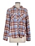 Maurices Plaid Blue Long Sleeve Button-Down Shirt Size M - photo 1