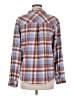 Maurices Plaid Blue Long Sleeve Button-Down Shirt Size M - photo 2