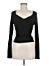Shein Black Long Sleeve Top Size 6 - photo 1