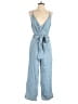 Thread & Supply Solid Blue Jumpsuit Size S - photo 1