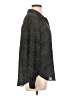 H&M 100% Polyester Polka Dots Black Long Sleeve Blouse Size 12 - photo 4