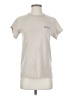 Assorted Brands Solid Ivory Short Sleeve T-Shirt Size S - photo 1