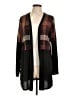 Maurices Plaid Black Cardigan Size L - photo 1