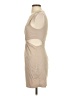 Zara Solid Tan Cocktail Dress Size S - photo 5