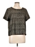 Dina Be Metallic Gray Short Sleeve Top Size L - photo 1