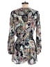 Caribbean Queen 100% Rayon Paisley Blue Romper Size S - photo 2