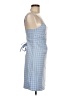 John Galt Checkered-gingham Blue Casual Dress Size M - photo 4