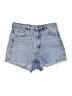Topshop Blue Denim Shorts Size 10 - photo 1