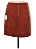 About Us Solid Brown Casual Skirt Size XS - photo 2