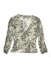 Reformation 100% Viscose Animal Print Snake Print Ivory 3/4 Sleeve Blouse Size 4 - photo 2