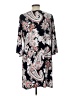 Studio One Paisley Black Casual Dress Size L - photo 2