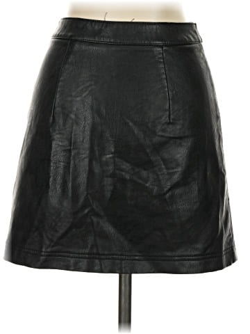Topshop Faux Leather Skirt (view 2)