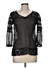 BKE 100% Polyester Black 3/4 Sleeve Top Size M - photo 1