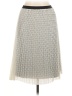 Joie 100% Polyester Houndstooth Ivory Gray Casual Skirt Size M - photo 2