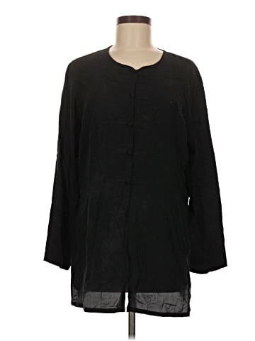 Casual Corner Long Sleeve Silk Top (view 1)