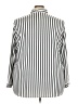 Koret Stripes White Silver Long Sleeve Blouse Size 3X - photo 2