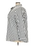 Koret Stripes White Silver Long Sleeve Blouse Size 3X - photo 5