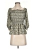 Max Studio 100% Polyester Green 3/4 Sleeve Blouse Size S - photo 1
