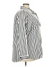 Koret Stripes White Silver Long Sleeve Blouse Size 3X - photo 4