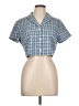 Shein Blue Short Sleeve Blouse Size L - photo 1