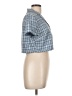 Shein Blue Short Sleeve Blouse Size L - photo 4