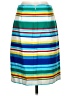 Talbots 100% Cotton Stripes Blue Teal Casual Skirt Size 2 - photo 2