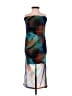Assorted Brands Graphic Teal Blue Cocktail Dress Size S - photo 1