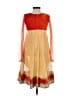 Unbranded Paisley Orange Cocktail Dress Size S (estimated) - photo 2