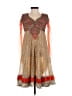 Unbranded Paisley Orange Cocktail Dress Size S (estimated) - photo 1