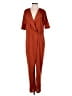 ASOS 100% Polyester Solid Brown Jumpsuit Size 8 - photo 1