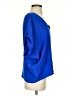 Alexis 100% Silk Blue Short Sleeve Silk Top Size S - photo 4