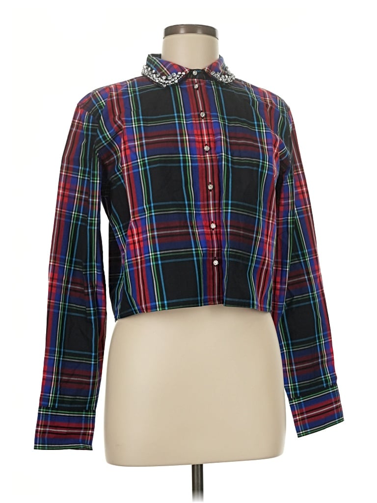 Pre-owned J.crew Collection Long Sleeve Blouse In Black