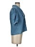 FRAME Blue 3/4 Sleeve Button-Down Shirt Size S - photo 4
