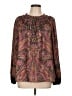 Kobi Halperin 100% Polyester Paisley Brown Long Sleeve Blouse Size L - photo 1