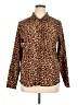 CW Classics 100% Polyester Animal Print Brown Long Sleeve Blouse Size 1X - photo 1
